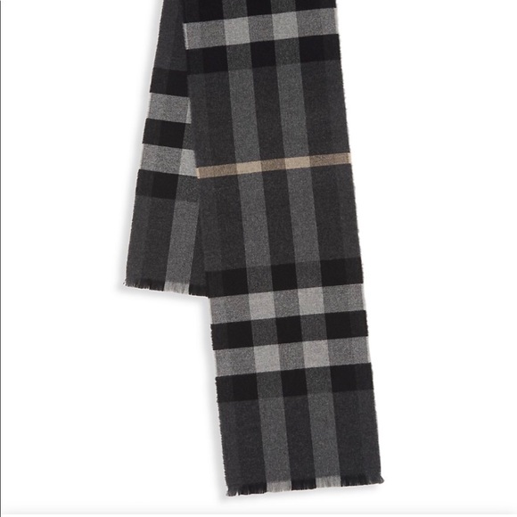 Burberry Wool & Cashmere Plaid Scarf - Picture 1 of 8